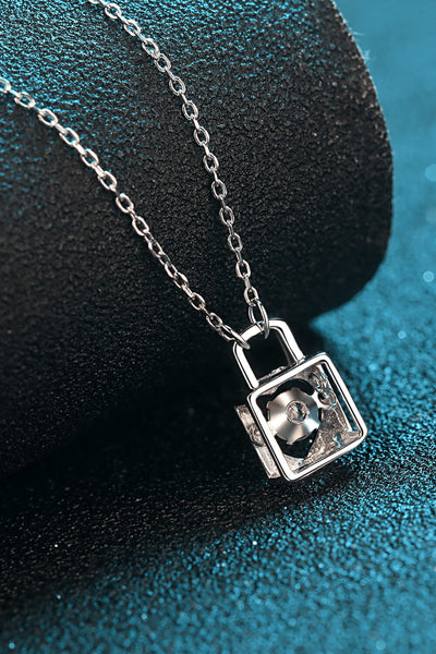 Moissanite Lock Pendant Necklace - SHE BADDY© ONLINE WOMEN FASHION & CLOTHING STORE