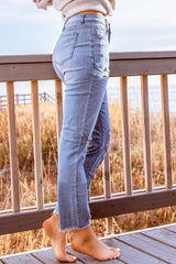 Stylish Distressed Cropped Jeans - SHE BADDY© ONLINE WOMEN FASHION & CLOTHING STORE