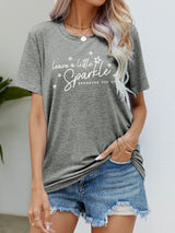 LEAVE A LITTLE SPARKLE WHEREVER YOU GO Tee Shirt - SHE BADDY© ONLINE WOMEN FASHION & CLOTHING STORE