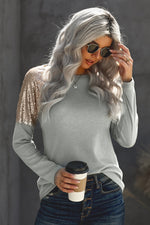 Sequin Shoulder Top - SHE BADDY© ONLINE WOMEN FASHION & CLOTHING STORE