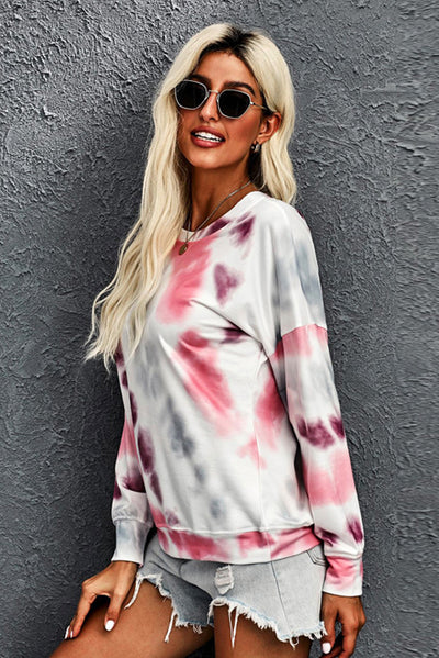Drop Shoulder Tie Dye  Tee - SHE BADDY© ONLINE WOMEN FASHION & CLOTHING STORE