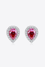 2 Carat Moissanite Teardrop Stud Earrings in Rose - SHE BADDY© ONLINE WOMEN FASHION & CLOTHING STORE