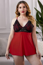 Lace See-Through Plus Size Chemise - SHE BADDY© ONLINE WOMEN FASHION & CLOTHING STORE