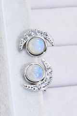 925 Sterling Silver Moonstone Stud Earrings - SHE BADDY© ONLINE WOMEN FASHION & CLOTHING STORE