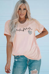 MAMA Heart Graphic Tee Shirt - SHE BADDY© ONLINE WOMEN FASHION & CLOTHING STORE