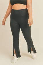 Kimberly C Full Size Slit Flare Leg Pants in Black - SHE BADDY© ONLINE WOMEN FASHION & CLOTHING STORE