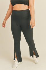 Kimberly C Full Size Slit Flare Leg Pants in Black - SHE BADDY© ONLINE WOMEN FASHION & CLOTHING STORE