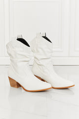 MMShoes Better in Texas Scrunch Cowboy Boots in White - SHE BADDY© ONLINE WOMEN FASHION & CLOTHING STORE