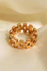 Contrast Stainless Steel 18K Gold-Plated Ring - SHE BADDY© ONLINE WOMEN FASHION & CLOTHING STORE