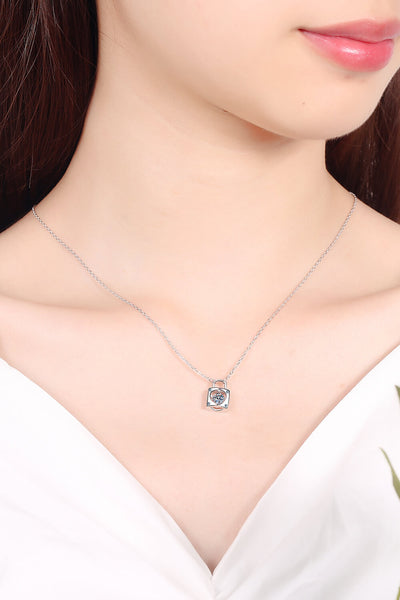 Moissanite Lock Pendant Necklace - SHE BADDY© ONLINE WOMEN FASHION & CLOTHING STORE
