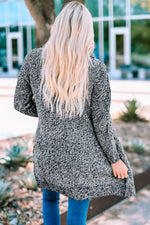 Heathered Open Front Longline Cardigan with Pockets - SHE BADDY© ONLINE WOMEN FASHION & CLOTHING STORE