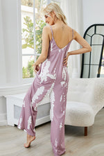 Tie-Dye Spaghetti Strap Jumpsuit with Pockets - SHE BADDY© ONLINE WOMEN FASHION & CLOTHING STORE