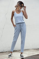 Contrast binding Cami Jumpsuit - SHE BADDY© ONLINE WOMEN FASHION & CLOTHING STORE