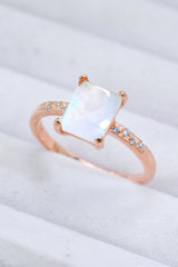 Square Moonstone Ring - SHE BADDY© ONLINE WOMEN FASHION & CLOTHING STORE