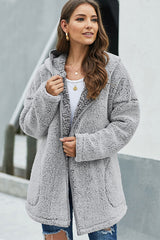 Hooded Teddy Coat - SHE BADDY© ONLINE WOMEN FASHION & CLOTHING STORE