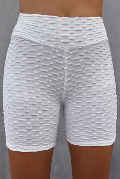 Textured High Waisted Biker Shorts - SHE BADDY© ONLINE WOMEN FASHION & CLOTHING STORE