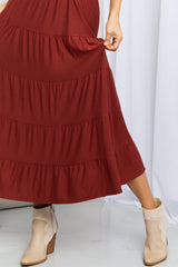 Zenana Full Size Wide Waistband Tiered Midi Skirt - SHE BADDY© ONLINE WOMEN FASHION & CLOTHING STORE