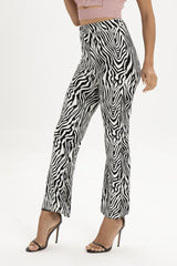 Zebra Print Straight Leg Pants - SHE BADDY© ONLINE WOMEN FASHION & CLOTHING STORE