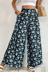 Floral Pocket Culottes - SHE BADDY© ONLINE WOMEN FASHION & CLOTHING STORE