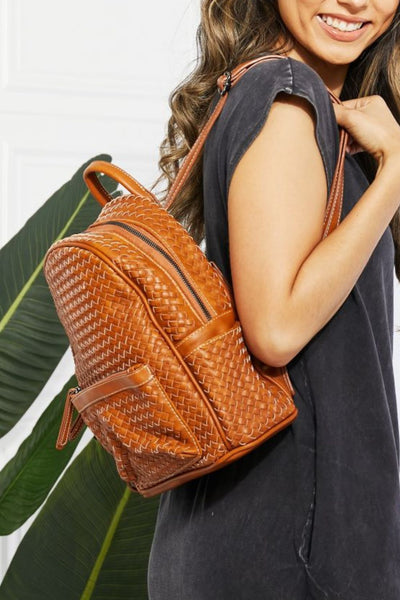 SHOMICO Certainly Chic Faux Leather Woven Backpack - SHE BADDY© ONLINE WOMEN FASHION & CLOTHING STORE