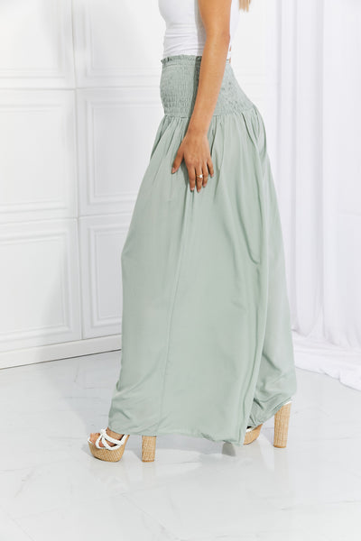 HEYSON Full Size Beautiful You Smocked Palazzo Pants - SHE BADDY© ONLINE WOMEN FASHION & CLOTHING STORE