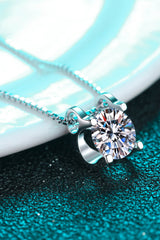 1 Carat Moissanite 925 Sterling Silver Chain Necklace - SHE BADDY© ONLINE WOMEN FASHION & CLOTHING STORE