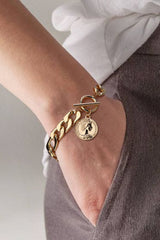 Chunky Chain Toggle Clasp Bracelet - SHE BADDY© ONLINE WOMEN FASHION & CLOTHING STORE
