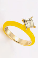 Everyday Delight 18K Gold Plated Glass Stone Ring - SHE BADDY© ONLINE WOMEN FASHION & CLOTHING STORE