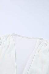 Tied Balloon Sleeve Cropped Blouse - SHE BADDY© ONLINE WOMEN FASHION & CLOTHING STORE