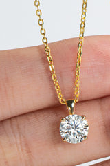 925 Sterling Silver 1 Carat Moissanite Chain-Link Necklace - SHE BADDY© ONLINE WOMEN FASHION & CLOTHING STORE