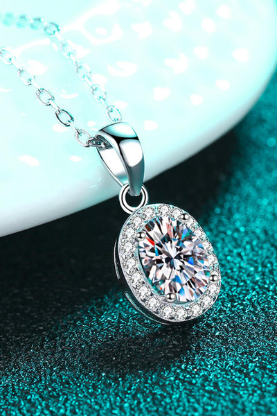 Be The One 1 Carat Moissanite Pendant Necklace - SHE BADDY© ONLINE WOMEN FASHION & CLOTHING STORE