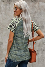 Leopard Pocket Camo T-Shirt - SHE BADDY© ONLINE WOMEN FASHION & CLOTHING STORE