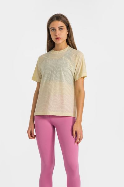 Breathable and Lightweight Short Sleeve Sports Top - SHE BADDY© ONLINE WOMEN FASHION & CLOTHING STORE