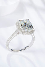6 Carat Moissanite Halo Ring - SHE BADDY© ONLINE WOMEN FASHION & CLOTHING STORE