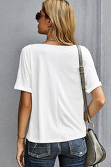 Plain Twist T-Shirt - SHE BADDY© ONLINE WOMEN FASHION & CLOTHING STORE