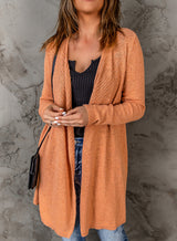 Ribbed Open Front Cardigan - SHE BADDY© ONLINE WOMEN FASHION & CLOTHING STORE