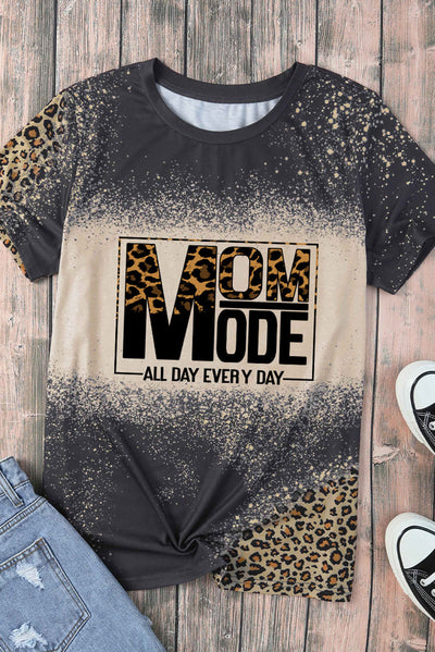 Graphic Leopard Round Neck Tee Shirt - SHE BADDY© ONLINE WOMEN FASHION & CLOTHING STORE
