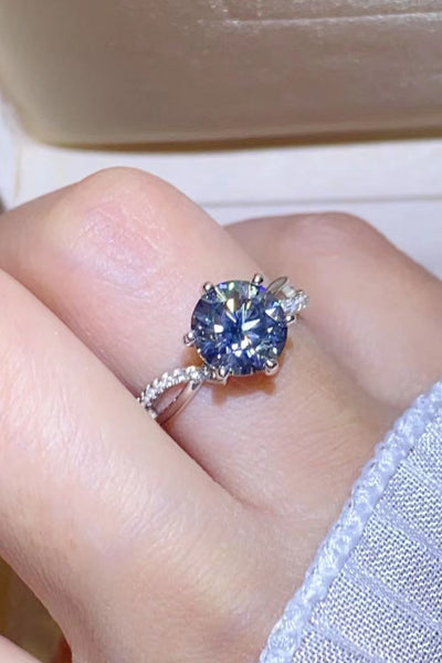 2 Carat Moissanite Ring in Smokey Gray - SHE BADDY© ONLINE WOMEN FASHION & CLOTHING STORE