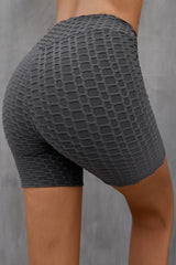 Textured High Waisted Biker Shorts - SHE BADDY© ONLINE WOMEN FASHION & CLOTHING STORE