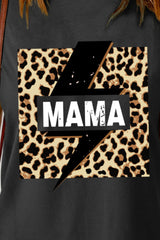 MAMA Leopard Lightning Graphic Tee Shirt - SHE BADDY© ONLINE WOMEN FASHION & CLOTHING STORE