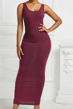 Ribbed Sleeveless Maxi Dress - SHE BADDY© ONLINE WOMEN FASHION & CLOTHING STORE