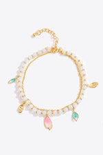 Leaf Charm Layered Bracelet - SHE BADDY© ONLINE WOMEN FASHION & CLOTHING STORE