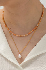 Double-Layered Freshwater Pearl Pendant Necklace - SHE BADDY© ONLINE WOMEN FASHION & CLOTHING STORE