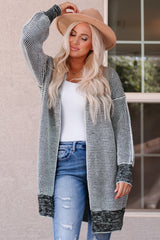 Heathered Open Front Longline Cardigan - SHE BADDY© ONLINE WOMEN FASHION & CLOTHING STORE