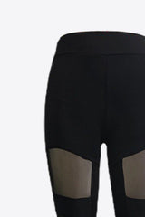 Spliced Mesh Leggings - SHE BADDY© ONLINE WOMEN FASHION & CLOTHING STORE