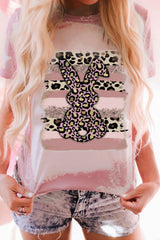 Leopard Bunny Graphic Long Sleeve Top - SHE BADDY© ONLINE WOMEN FASHION & CLOTHING STORE