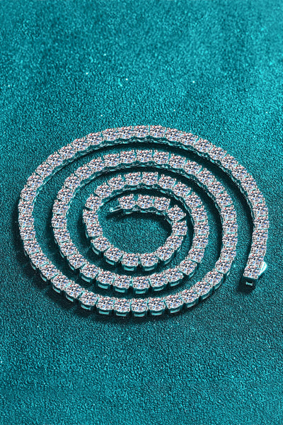 Moissanite Rhodium-Plated Necklace - SHE BADDY© ONLINE WOMEN FASHION & CLOTHING STORE