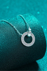 Moissanite Pendant Rhodium-Plated Necklace - SHE BADDY© ONLINE WOMEN FASHION & CLOTHING STORE
