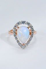 Moonstone Teardrop-Shaped 925 Sterling Silver Ring - SHE BADDY© ONLINE WOMEN FASHION & CLOTHING STORE