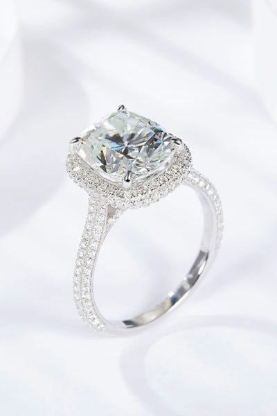 6 Carat Moissanite Halo Ring - SHE BADDY© ONLINE WOMEN FASHION & CLOTHING STORE